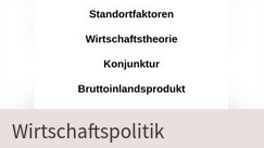Wirtschaftspolitik